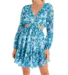 Allison New York Peek A Boo Mini Dress In Floral Haze In Multi