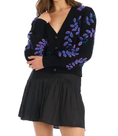Allison New York Piper Cardigan In Black Multi