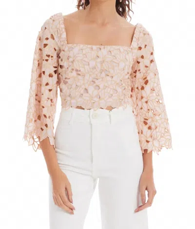 Allison New York Poppy Crop Top In Pink