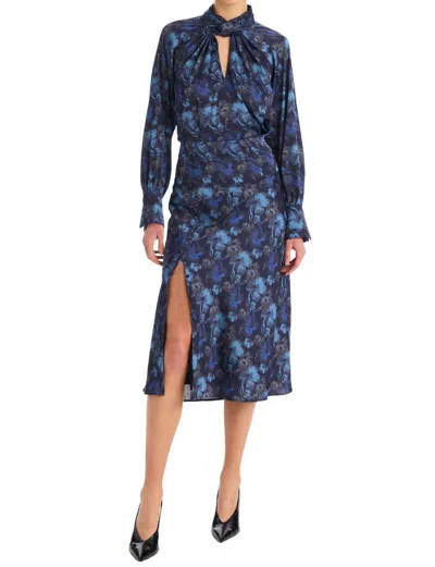 Allison New York Reese Midi Slip Skirt In Midnight Floral In Multi