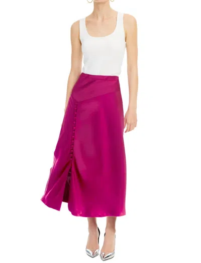 Allison New York Reese Satin Skirt In Berry In Pink