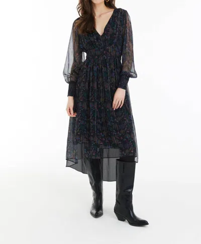 Allison New York Reeve Midi Dress In Paisley Blooms In Black