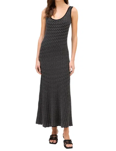 Allison New York Reid Maxi Dress In Black/ivory