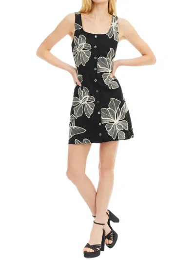 Allison New York Renee Floral Mini Dress In Black