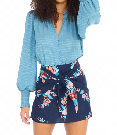 Allison New York Rhode Blouse In Steel Blue