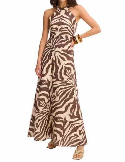 Allison New York Riley Maxi Dress In Animal In Brown