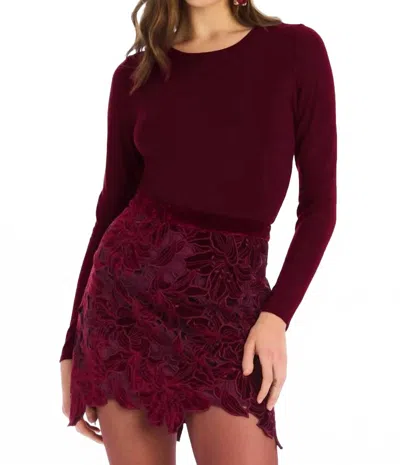 Allison New York Rita Knit Top In Oxblood In Red