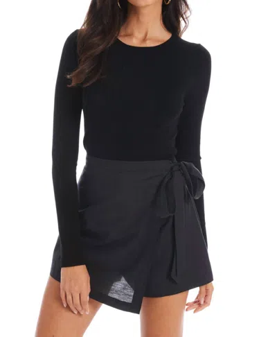 Allison New York Rita Long Sleeve Top In Black