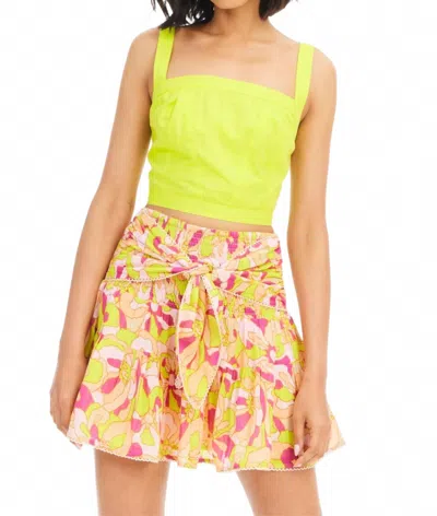 Allison New York Robin Crop Top In Lime In Green