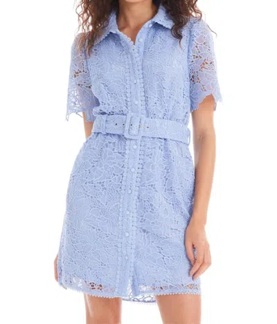 Allison New York Ruthie Short Sleeve Shirt Dress In Cashmere Blue