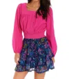 Allison New York Gracie Mini Skirt In Bohemian Floral Navy In Blue