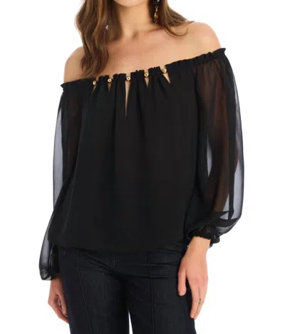 Allison New York Sara Off Shoulder Top In Black