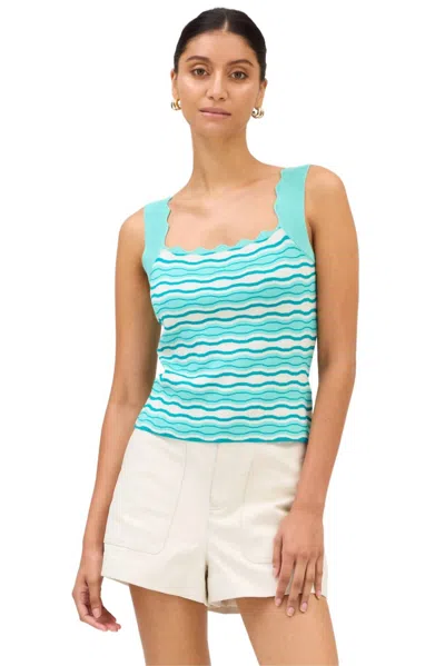 Allison New York Sasha Tank In Teal In Blue