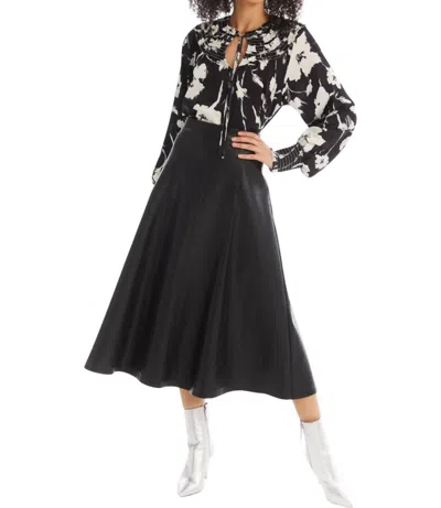 Allison New York Selena Blouse In Black/white In Multi