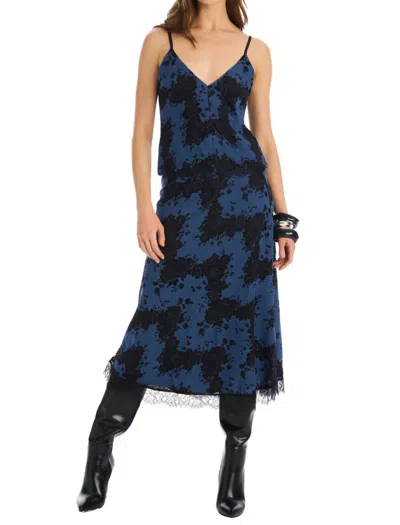 Allison New York Serena Tank Top In Blue/black In Multi