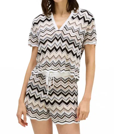 Allison New York Shay Pullover In Neutral Multi In Animal Print