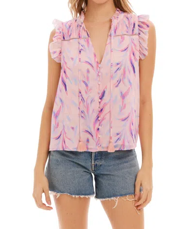 Allison New York Skyler Top In Soft Tropical In Multi