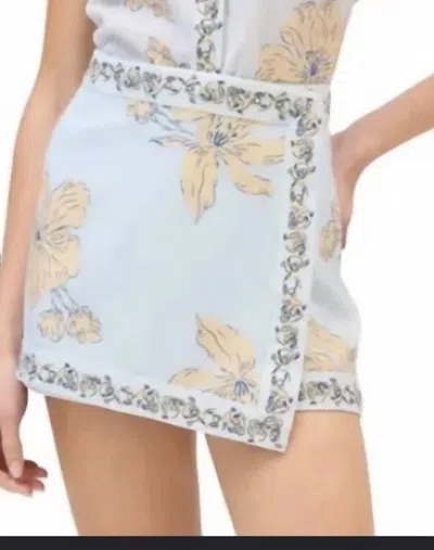 Allison New York Sophie Floral Skort In Pale Blue In White
