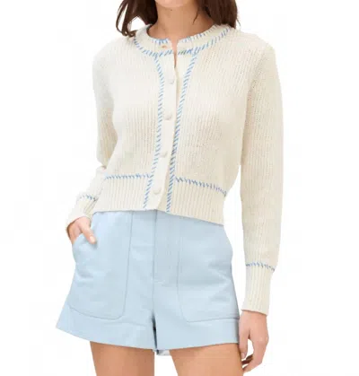 Allison New York Spacedye Gia Cardigan In White