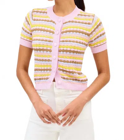Allison New York Spring Adelle Cardigan In Orchid Multi In Pink
