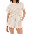 Allison New York Stripe Brooklyn Tee In Sand Stripe