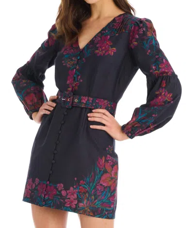 Allison New York Talia Mini Dress In Painterly Floral In Multi