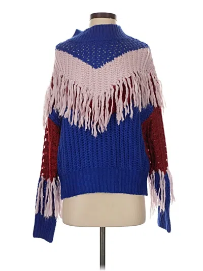 Pre-owned Allison Poncho In Blue