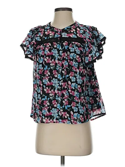 Allison Short Sleeve Blouse In Black