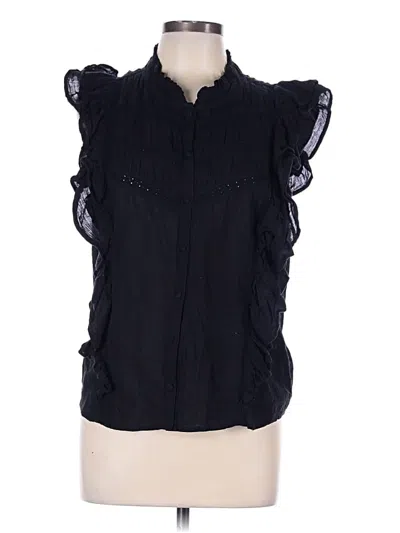 Pre-owned Allison Sleeveless Blouse In Black