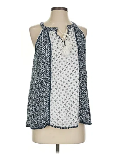Pre-owned Allison Sleeveless Blouse In Blue