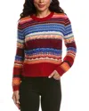 Allison Tamar Rainbow Sweater In Red