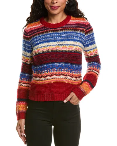 Allison Tamar Rainbow Sweater In Red