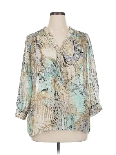 Pre-owned Allison Taylor 3/4 Sleeve T-shirt In Silver