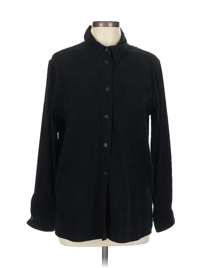 Pre-owned Allison Taylor Long Sleeve Blouse In Black