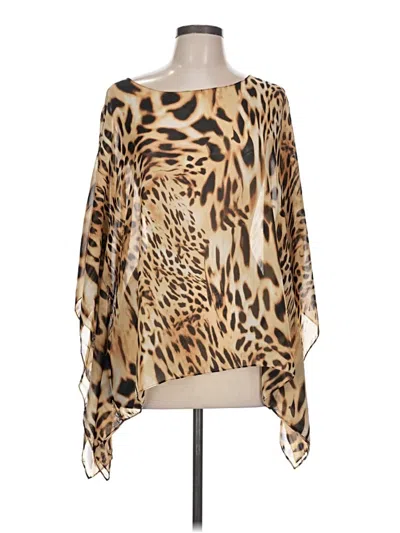 Pre-owned Allison Taylor Long Sleeve Blouse In Gold