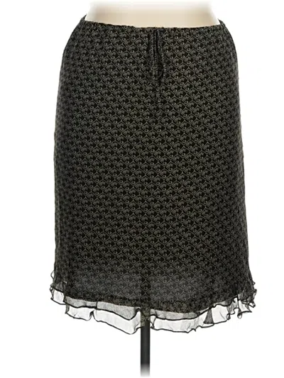 Pre-owned Allison Taylor Silk Skirt In Black