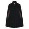 Allora Women's Chelsea Cashmere Wool Cape Coat - Black In Black
