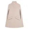 Allora Women's Chelsea Cashmere  Wool Cape Coat - Neutrals - Limited Edition