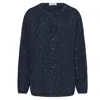 Allora Women's Claremont Jacquard Blouse - Blue In Blue