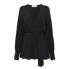Allora Women's Delilah Wrap Blouse Black In Black