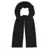 Allora Women's Knitted Merino Wool Travel Wrap Scarf - Black In Black