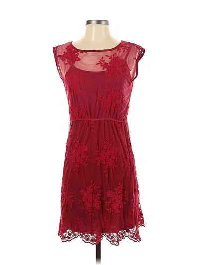 Pre-owned Alloy Apparel Cocktail Dress In Burgundy