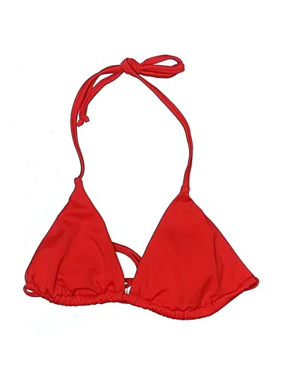 Pre-owned Alloy Swimsuit Top Red Solid Pattern Swimwear