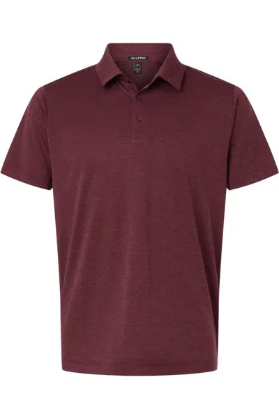 Allpro Performance Mlange Polo In Burgundy