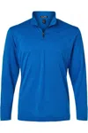Allpro Performance Mlange Quarter-zip Pullover In Blue