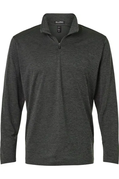 Allpro Performance Mlange Quarter-zip Pullover In Gray