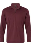 Allpro Performance Mlange Quarter-zip Pullover In Red
