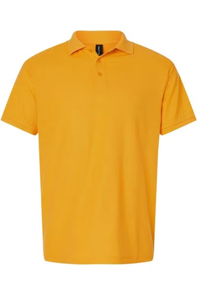 Allpro Pique Polo In Gold