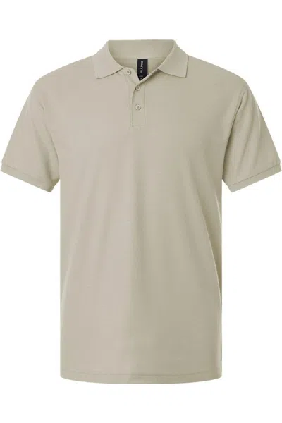 Allpro Pique Polo In Neutral