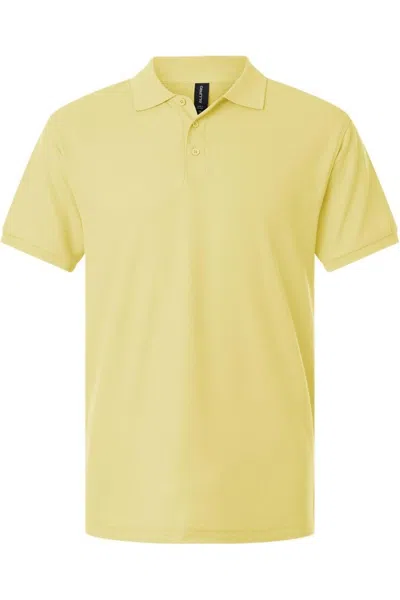 Allpro Pique Polo In Yellow